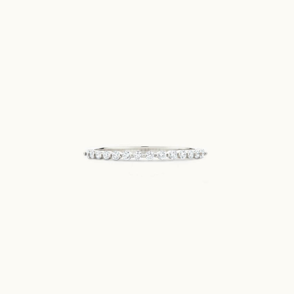 Jewellers District's Shared-Prong Diamond Pavé Wedding Ring in 14k White Gold, Stones: 1.8mm (0.25+ ctw) | Band: 1.6mm