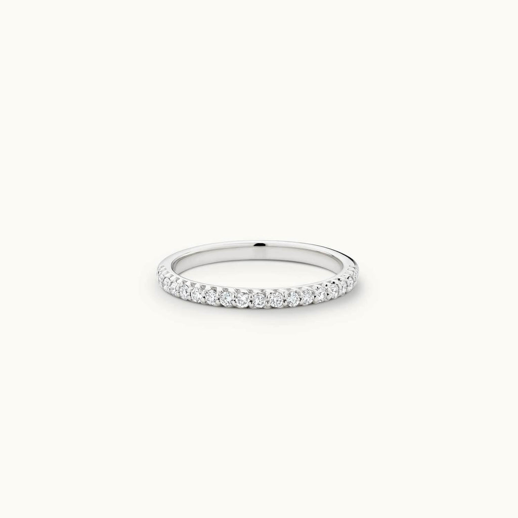 Jewellers District's Diamond Pavé Wedding Ring in 14k White Gold