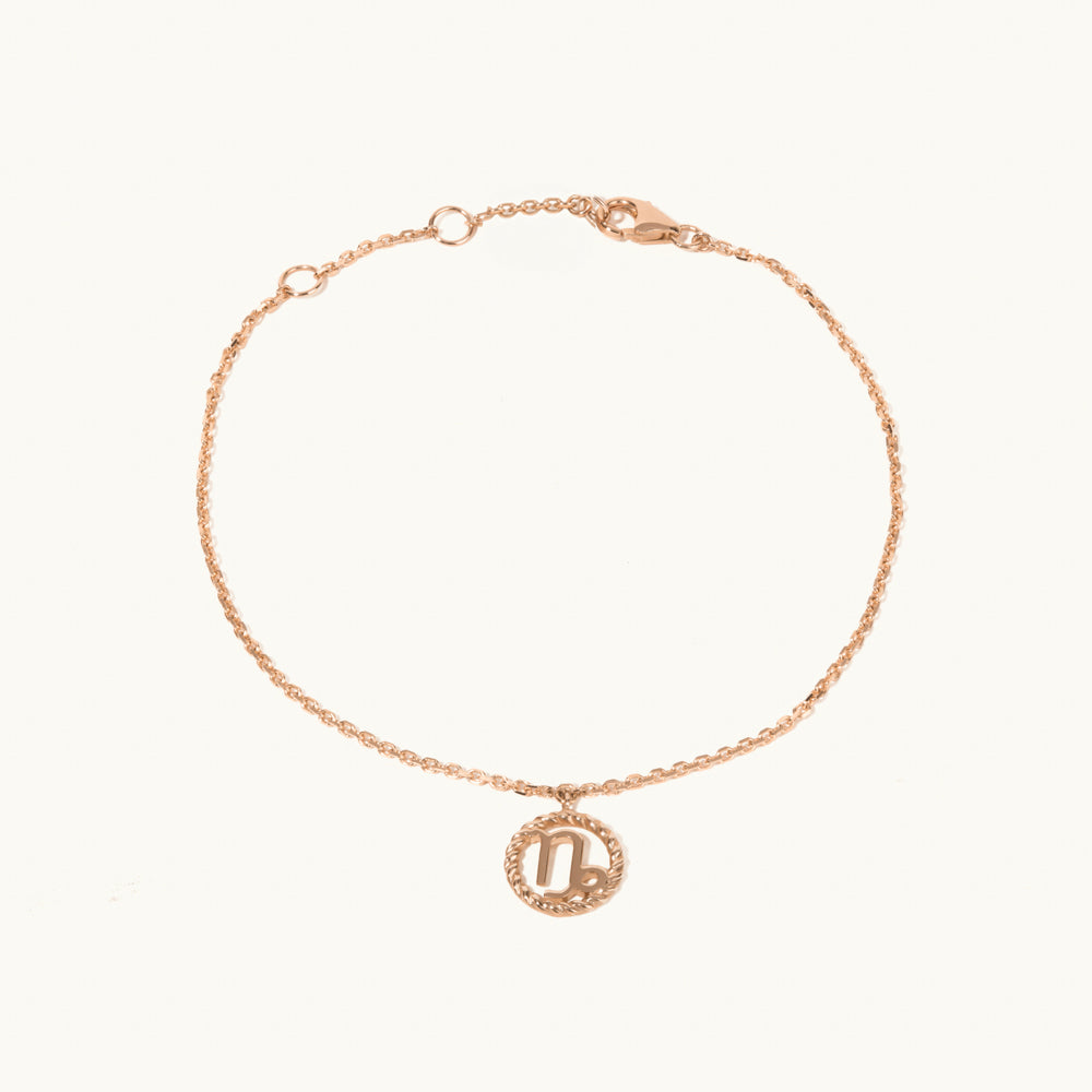 Jewellers District's Gold Zodiac Charm Bracelet: Capricorn in 10k Rose Gold