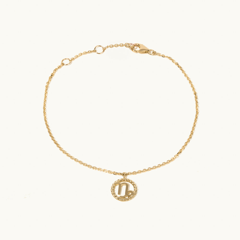 Jewellers District's Gold Zodiac Charm Bracelet: Capricorn in 10k Yellow Gold