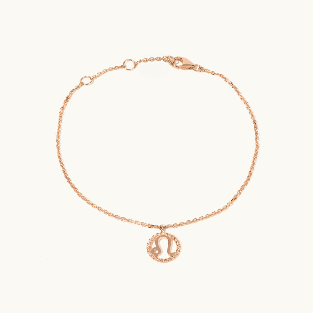 Jewellers District's Gold Zodiac Charm Bracelet: Leo in 10k Rose Gold