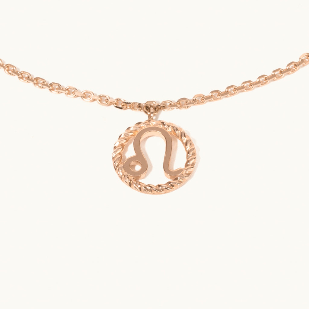 Jewellers District's Gold Zodiac Charm Bracelet: Leo in 14k Rose Gold #2