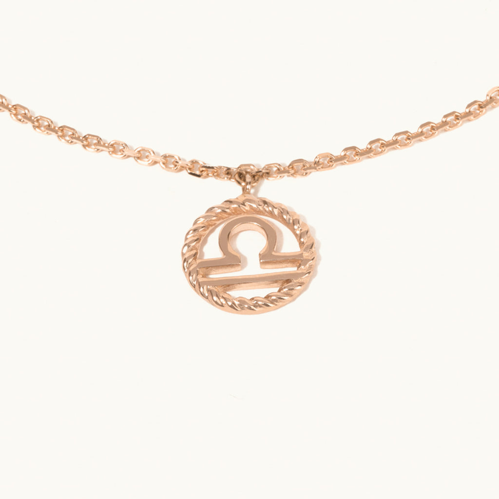 Jewellers District's Gold Zodiac Charm Bracelet: Libra in 14k Rose Gold