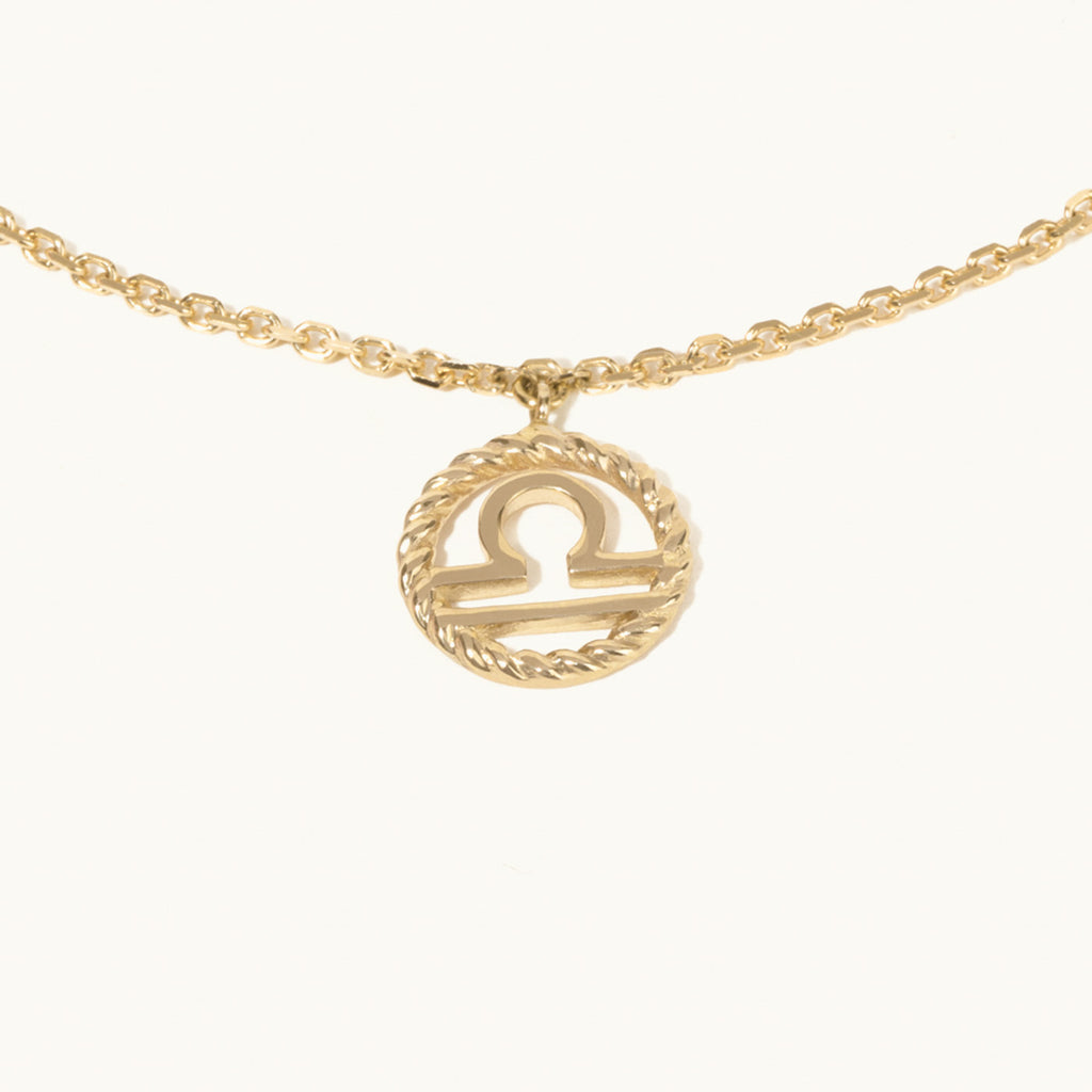 Jewellers District's Gold Zodiac Charm Bracelet: Libra in 14k Yellow Gold