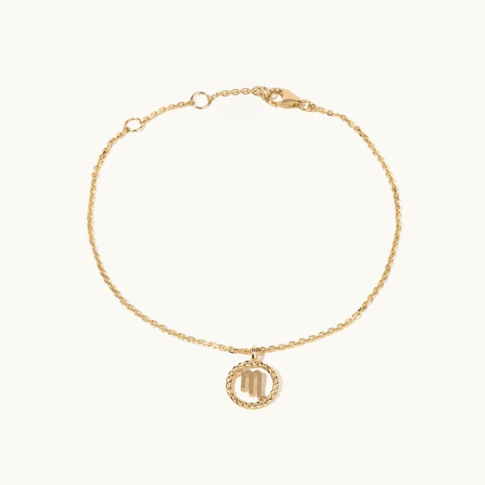 Jewellers District's Gold Zodiac Charm Bracelet: Scorpio in 10k Yellow Gold