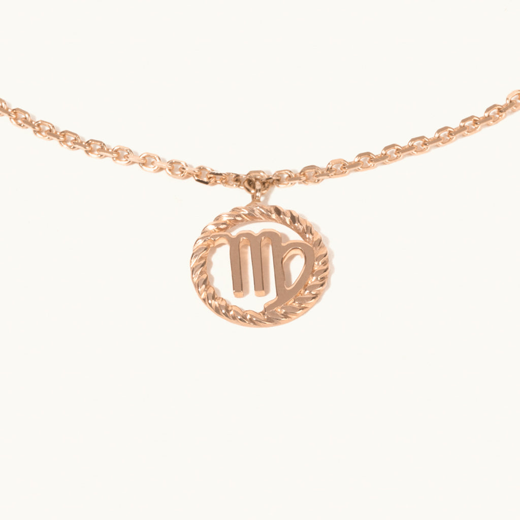 Jewellers District's Gold Zodiac Charm Bracelet: Virgo in 14k Rose Gold #2