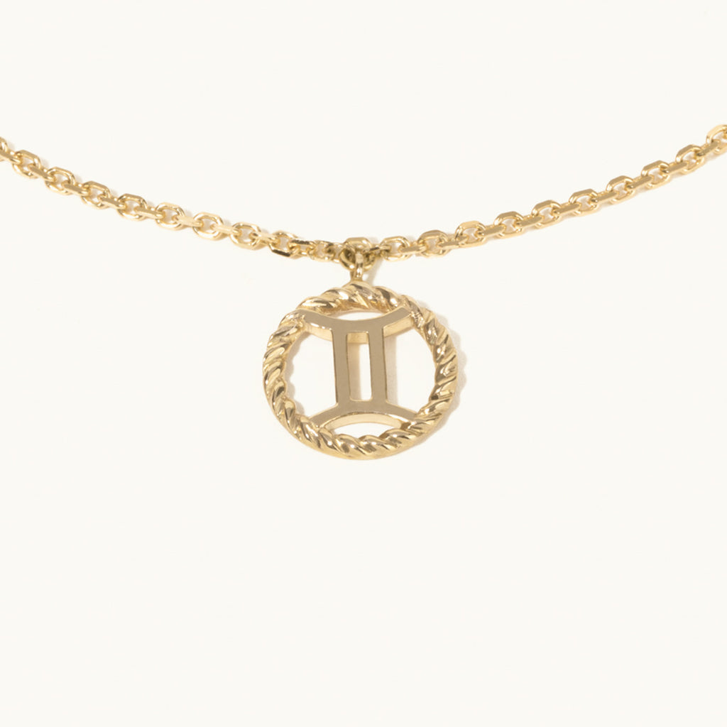 Jewellers District's Gold Zodiac Charm Bracelet: Gemini in 14k Yellow Gold #2